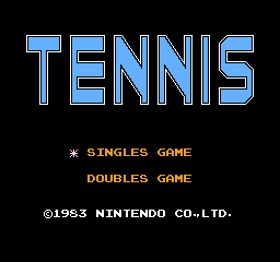 Tennis Title Screen